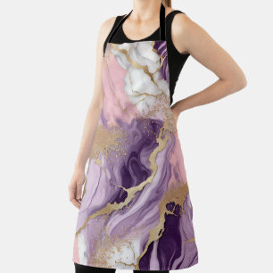 Gold, pink granite, white  marble design  apron