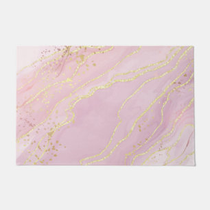 Gold Pink Marble Doormat