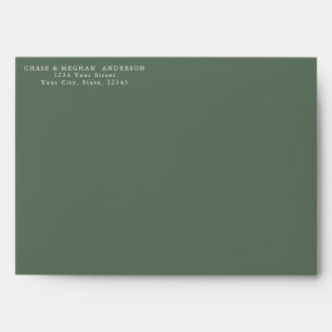 Gold Pink Sage Green Watercolor Custom  Envelope