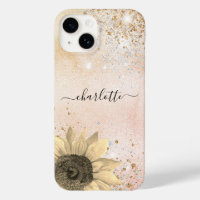 Gold pink sunflower rustic name