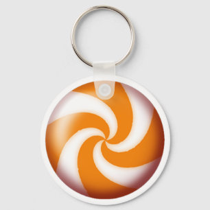 GOLD PINWHEEL CANDY by SHARON SHARPE Keychain