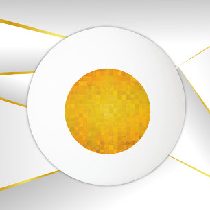 Gold Pixel Art    Three Star  Ping Pong Ball