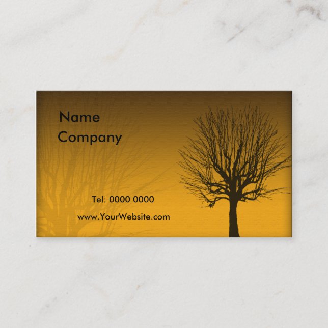 Gold Plant Business Card (Front)