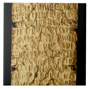 Gold plate with 'lengthy' Etruscan inscription fro Tile