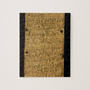 Gold plate with Phoenician inscription, from Santa Jigsaw Puzzle