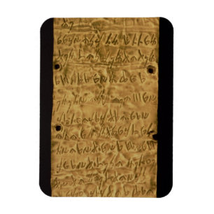 Gold plate with Phoenician inscription, from Santa Magnet