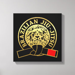 Gold Plated Brazilian Jiu-Jitsu Black Belt Canvas Print
