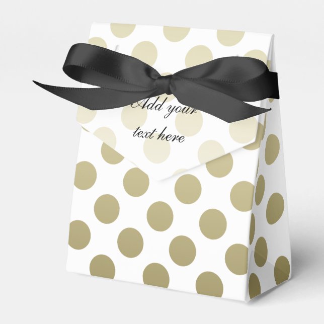 Gold Polka Dot Favor Box (Front Side)