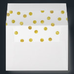 Gold Polka Dot Lined Envelope<br><div class="desc">Customizable colours for this Gold Polka Dot inside lined envelope,  to go with your wedding day cards,  anniversary,  thank you cards,  and birthday invitation cards.  Perfect for any special occasion!</div>