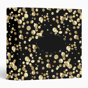 Gold polka dots, gold binder