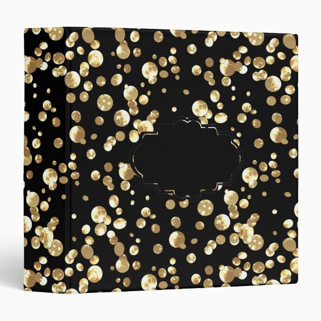 Gold polka dots, gold binder (Front/Spine)