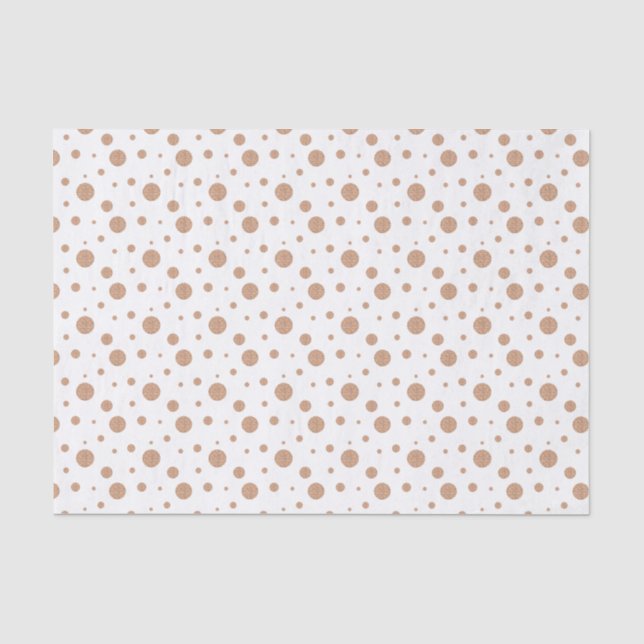 Gold polka dots napkins tissue paper (Front)