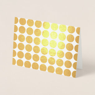 Gold Polka Dots on White Happy Birthday Foil Card