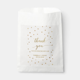 Gold Polka Dots Wedding Favour Bags