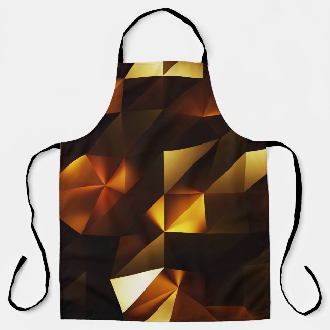 Gold Polygon: 3D Abstract Rendering Apron (Front)