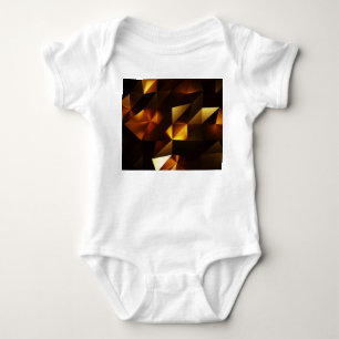 Gold Polygon: 3D Abstract Rendering Baby Bodysuit