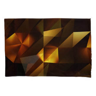 Gold Polygon: 3D Abstract Rendering Pillowcase