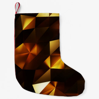 Gold Polygon: 3D Abstract Rendering Small Christmas Stocking