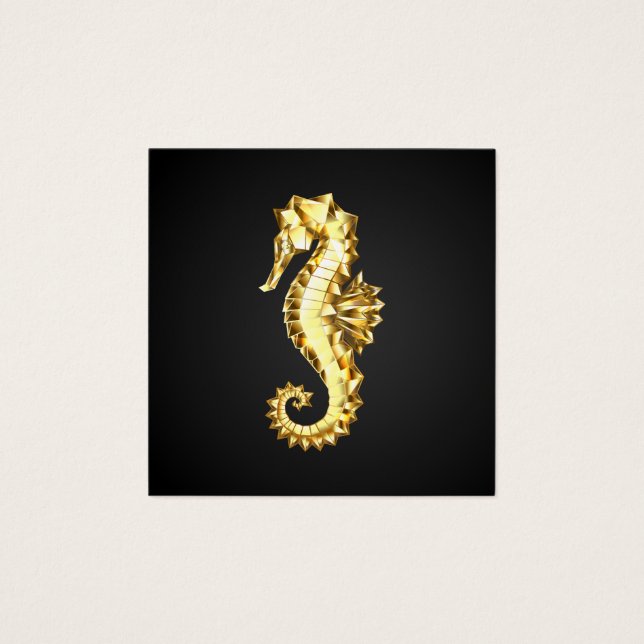 Gold Polygonal Seahorse (Front)