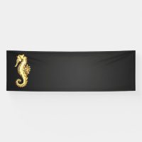 Gold Polygonal Seahorse