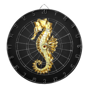 Gold Polygonal Seahorse Dartboard