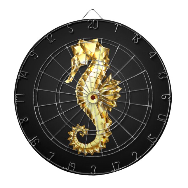 Gold Polygonal Seahorse Dartboard (Front)