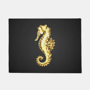 Gold Polygonal Seahorse Doormat