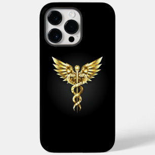 Gold Polygonal Symbol Caduceus Case-Mate iPhone 14 Pro Max Case