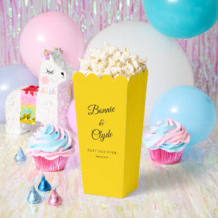 Gold Popcorn Favour Box for Elegant Celebrations