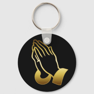 GOLD PRAYING HANDS KEYCHAIN