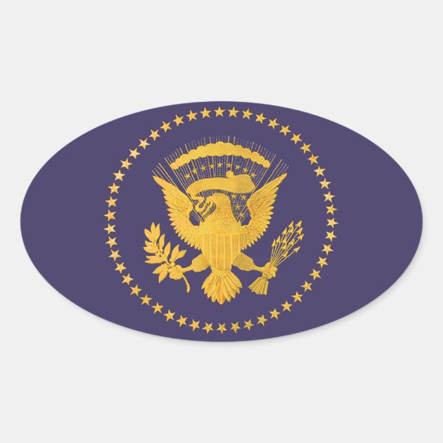 Gold Presidential Seal on Blue Ground (Front)