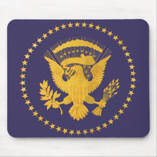 Gold Presidential Seal on Blue Ground Mouse Pad