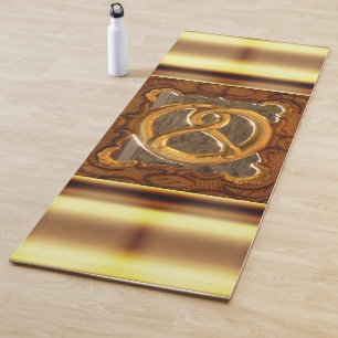Gold pretzel yoga mat