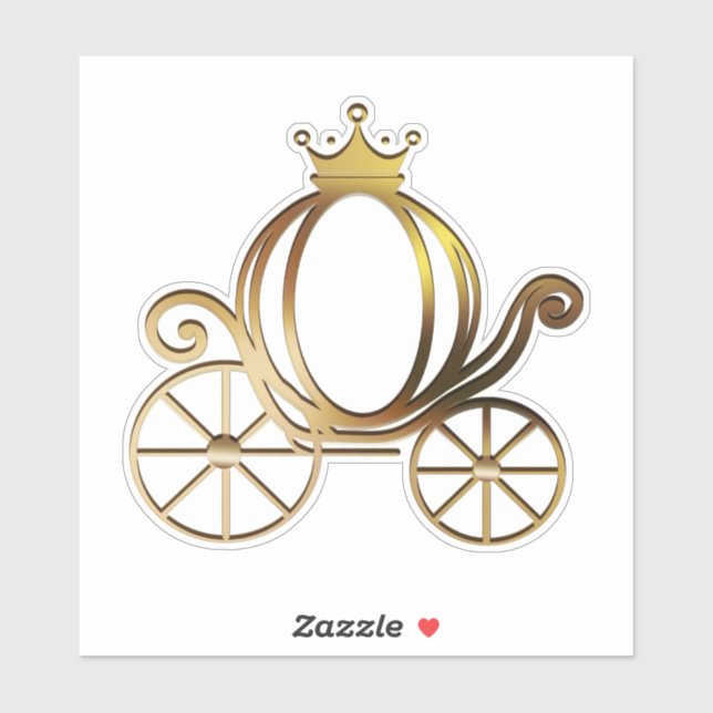 Gold Princess Carriage Blue Storybook Royal (Sheet)