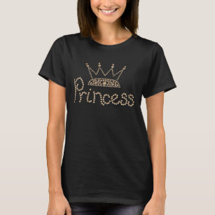 Gold Princess Crown Printed Jewels Image T-Shirt