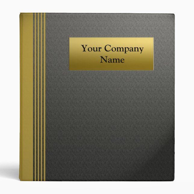 Gold Professional Business Binder (Front)