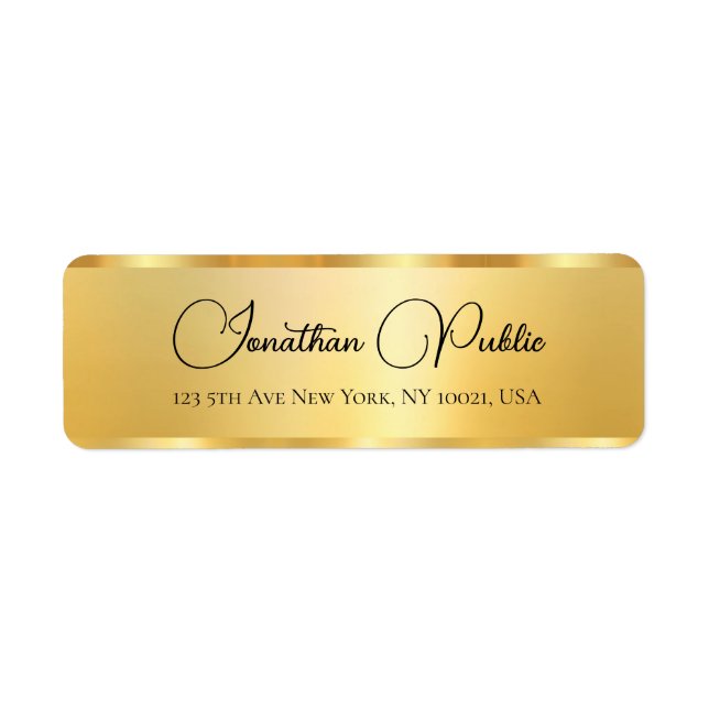 Gold Professional Elegant Template Typography (Front)