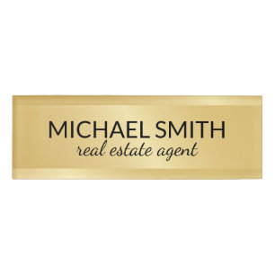 Gold Professional Personalized Name Tag