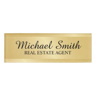 Gold Professional Personalized Name Tag