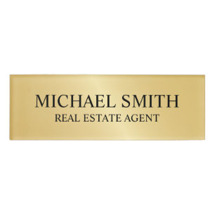 Gold Professional Personalized Name Tag