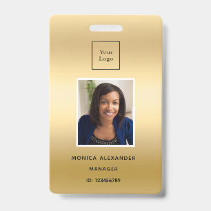 Gold profile photo business corporate badge
