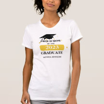 Gold Proud mom graduation 2023 WHITE