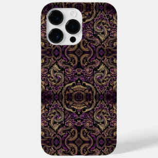 Gold Purple Batik Dragon Tessellation iPhone Case