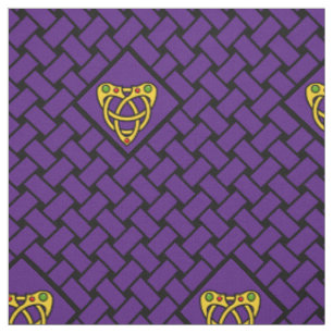 Gold/purple/black weave, diamond, Celtic heartknot Fabric