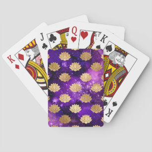 Gold & Purple Galaxy Dharma Mandala Playing Cards