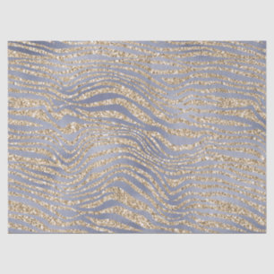 Gold Purple Luxe Glitter Zebra Peace Christmas Tissue Paper