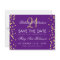 Gold Purple Save the Date 21st Birthday Confetti
