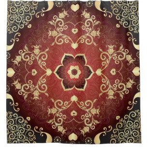 Gold-Purple Valentine Round Frame