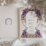 Gold Purple Vintage Wedding William Morris<br><div class="desc">Art Nouveau Vintage Silver, Gold, or Rosegold Foil wedding invitations by William Morris in a floral, romantic, and whimsical design. Victorian flourishes complement classic art deco fonts. Please enter your custom information, and you're done. If you wish to change the design further, click the blue "Customize It" button. Thank you...</div>