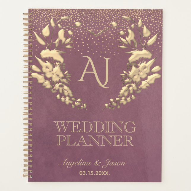 Gold Purple Wedding Planner (Front)